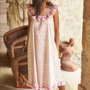 Mi Golondrina Floral Midi Dress